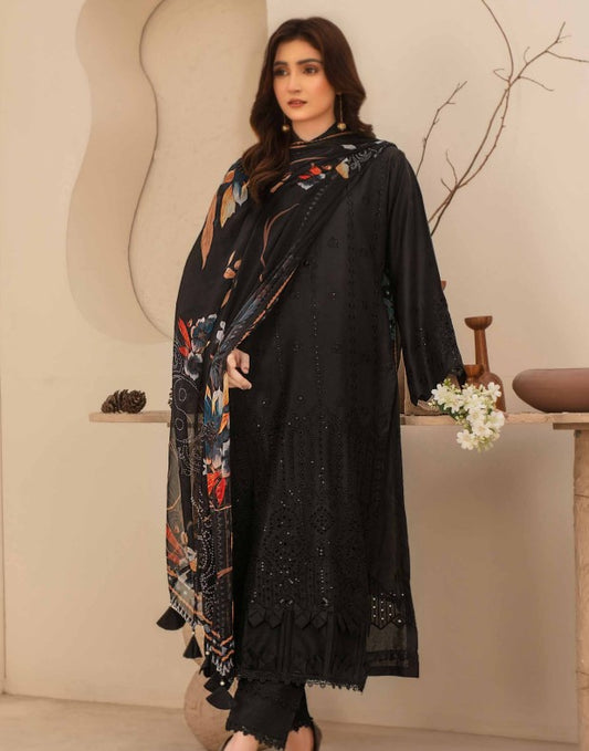 Aalaya Naveli Emb Boring Lawn-D05