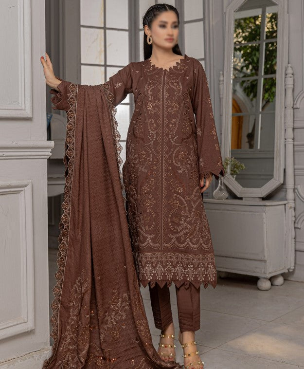 Alara Emb Zari Dhanak -D05