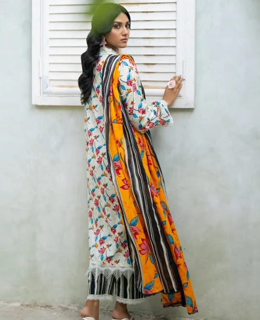 Regalia Stella Stitched 03 Pcs Lawn-D05