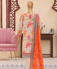 HZ Mehak Printed Emb Lawn-MEC-510