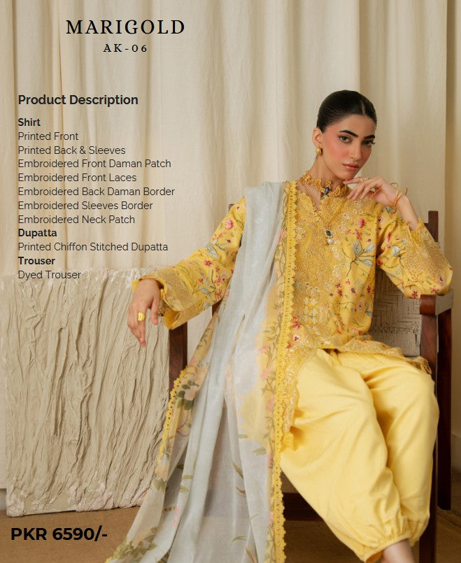 Aabyaan Print Luxe Linen-AK-06