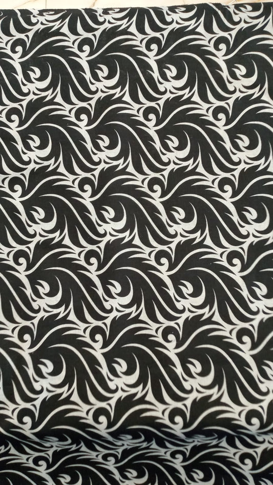 Sahla 02Pcs Printed Black & White-D06