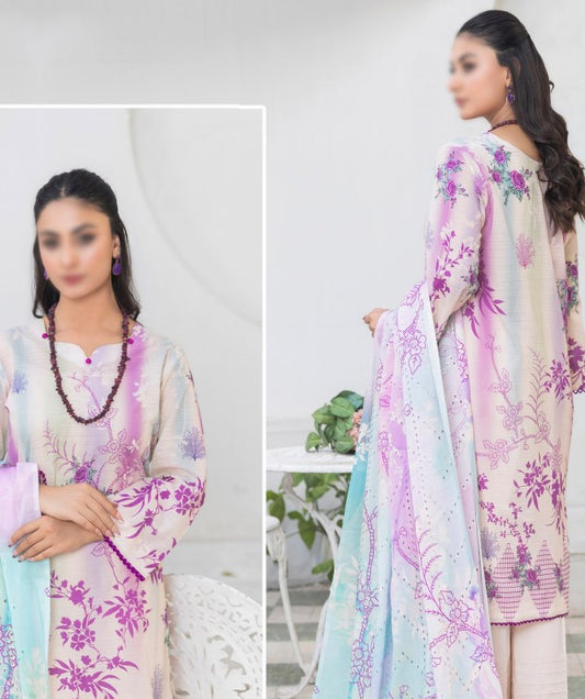 Fantak Silsila Printed Lawn-D06