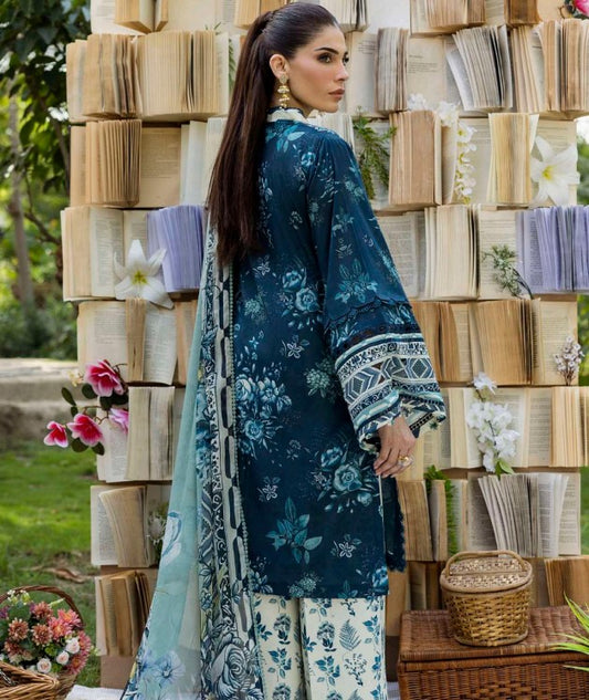Elaf Prints With Chiffon Dupatta-D07A