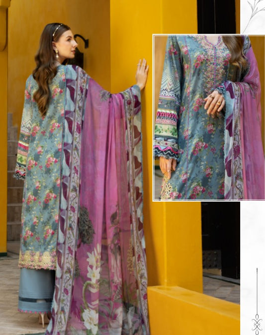 Elaf Signature Emb Lawn-D07B