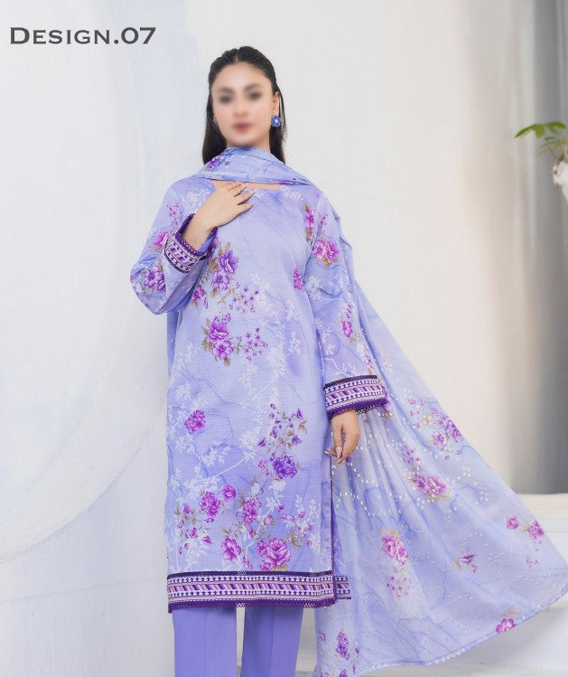 Fantak Silsila Printed Lawn-D07