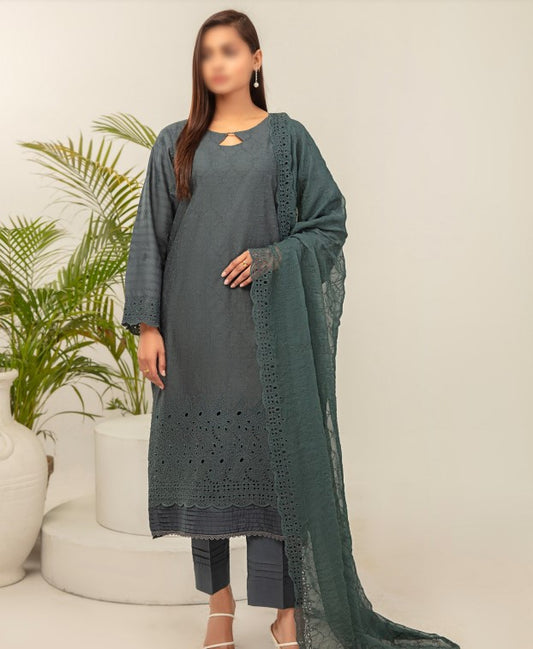 Fantak Chikankari Emb Lawn-D07