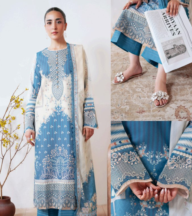 Aabyan Print Luxe Lawn-AP-07