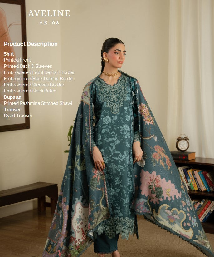 Aabyaan Print Luxe Linen-AK-08