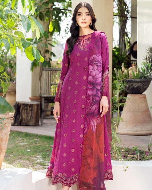 Zarif Nurah Textured Lawn-D08