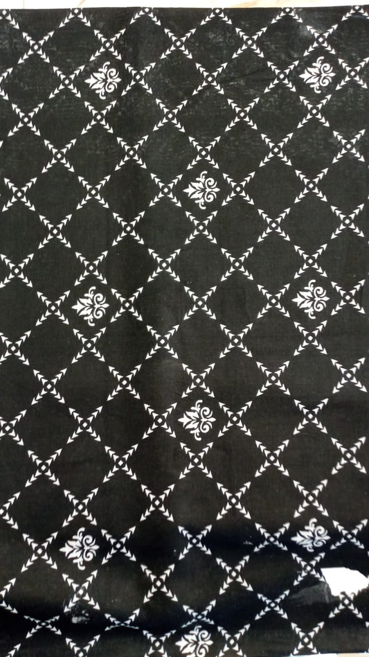 Sahla 02Pcs Printed Black & White-D08