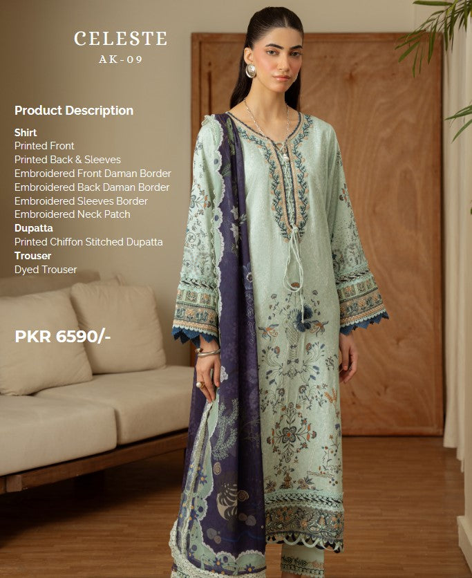 Aabyaan Print Luxe Linen-AK-09
