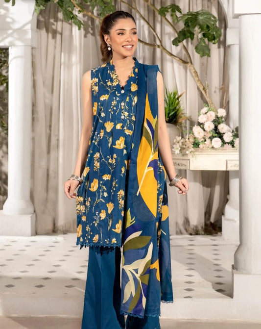 M Basics Printed Lawn-ELHV1-09