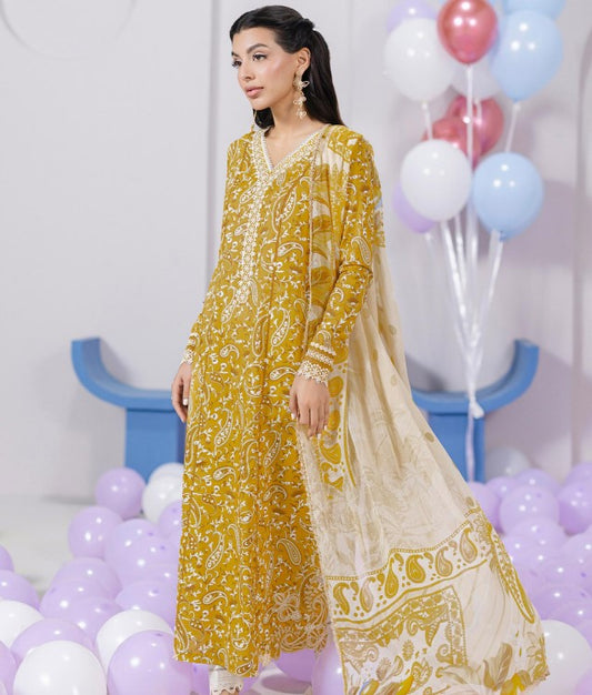Qalamkar Qprints Lawn-D10B