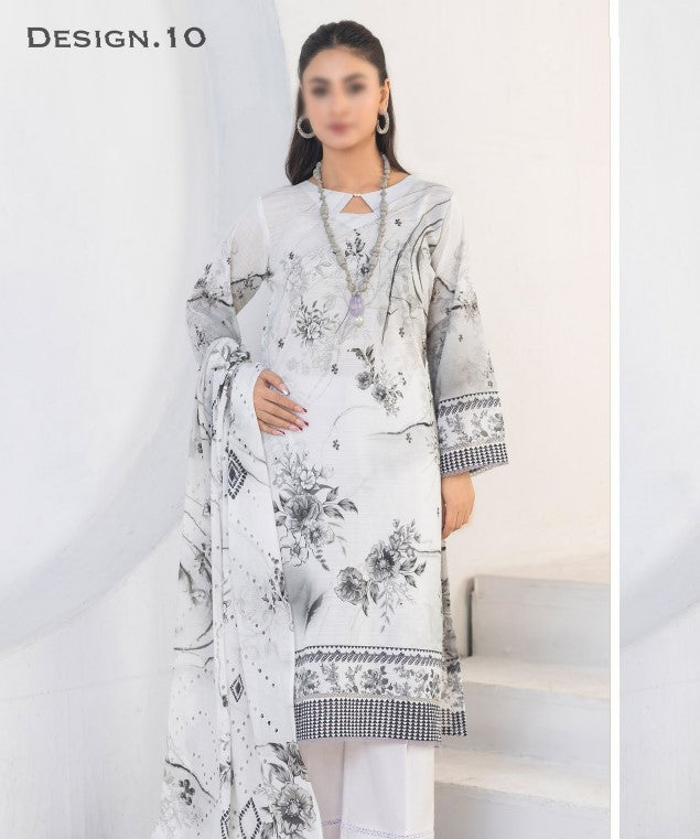 Fantak Silsila Printed Lawn-D10