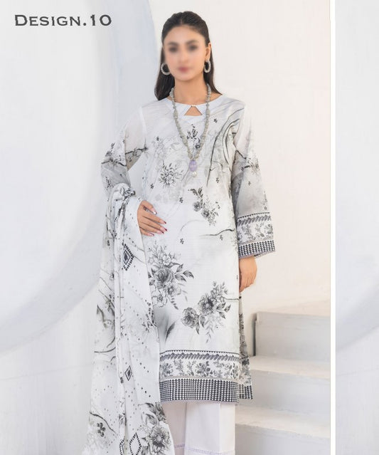 Fantak Silsila Printed Lawn-D10