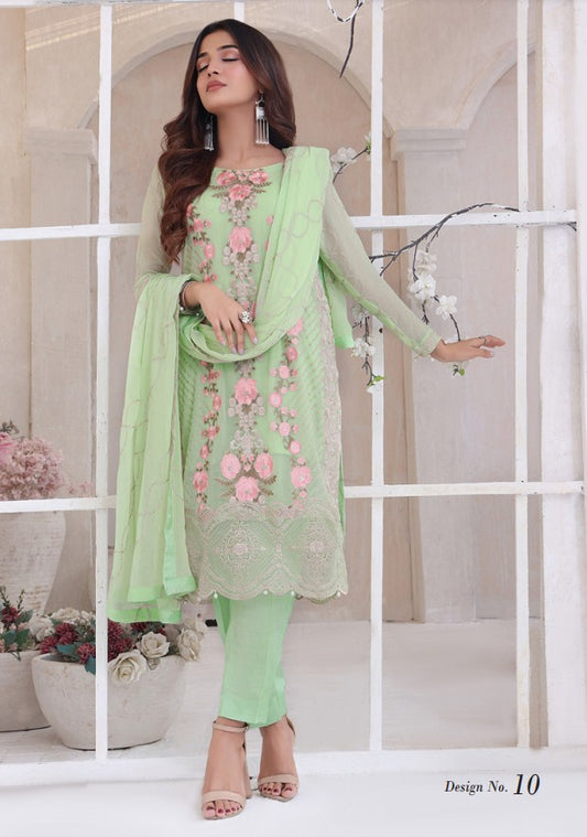 Libas- E-Khas Embroidered Chiffon