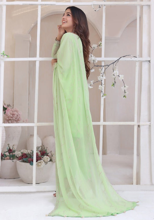 Libas- E-Khas Embroidered Chiffon