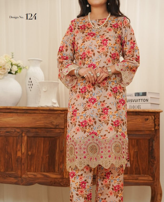 Aizal Ready-To-Wear 2-Pcs Lawn-D124