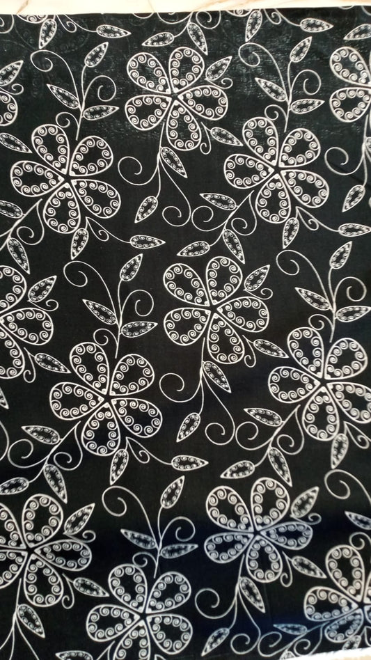 Sahla 02Pcs Printed Black & White-D19