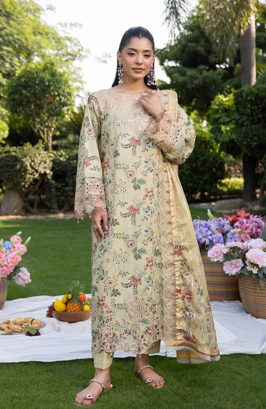 Al Zohaib Appliquekari Emb Lawn-D02