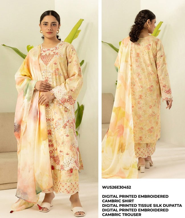 Zellbury Unstitched Lawn-D30452