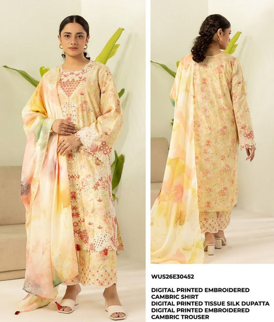 Zellbury Unstitched Lawn-D30452
