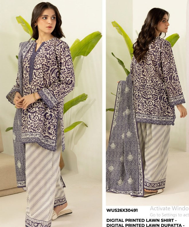 Zellbury Unstitched Lawn-D30491
