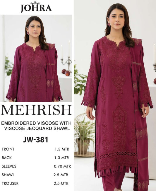 Johra Mehrish Emb Viscose -JW-381
