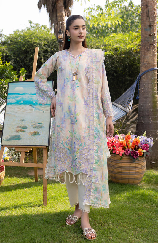 Al Zohaib Appliquekari Emb Lawn-D04