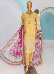 HZ Printkari Stitched Emb Lawn-PLC-409