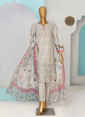 HZ Printkari Stitched Emb Lawn-PLC-412