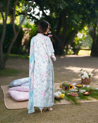 Neeshay Printkari Lawn-FLEURIE