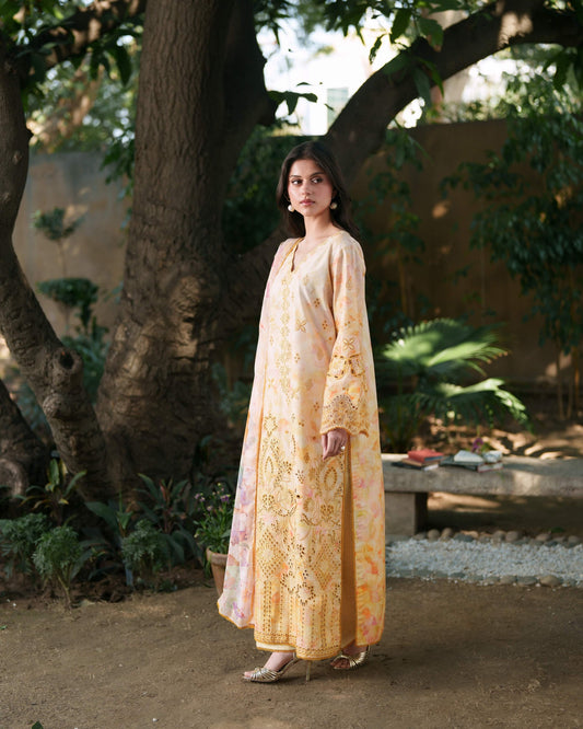 Neeshay Printkari Lawn-SOLAYA