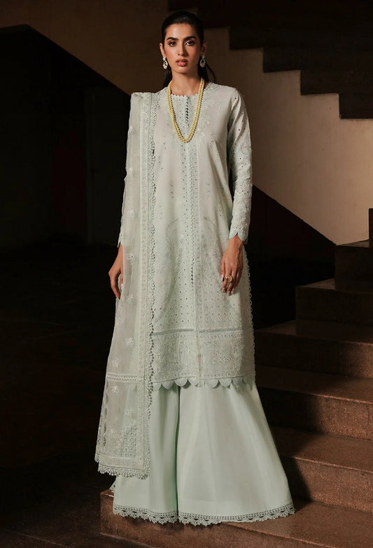 Afrozeh Chikankari Lawn- CELADON 06