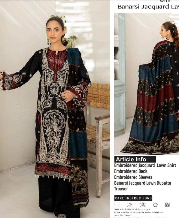 Johra Glamist Emb Jacquard Lawn-D751