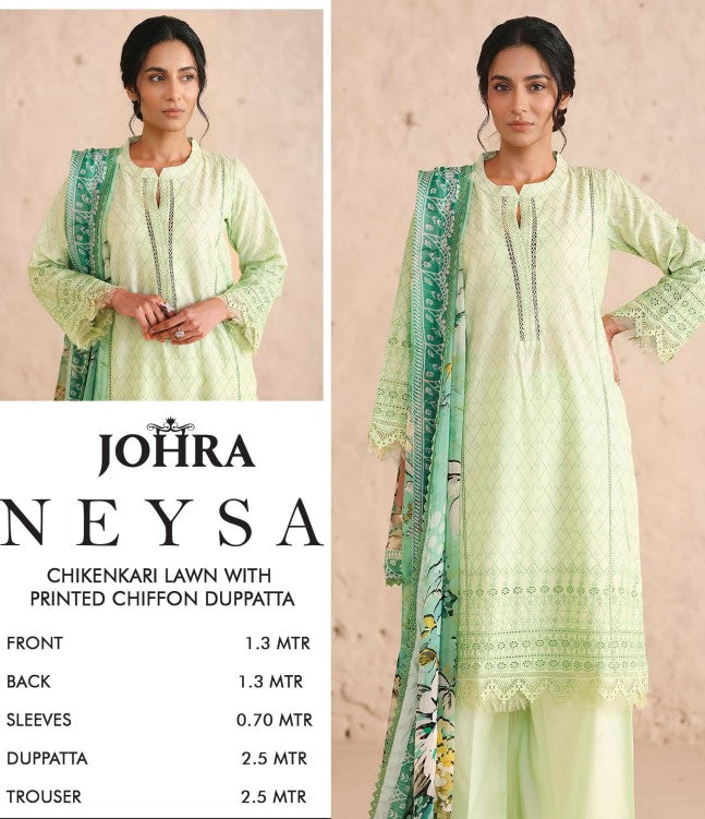 Johra Neysa Chikankari Lawn-JS-85