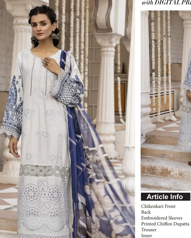 Johra Khalwat Chikankari Lawn-JH-868