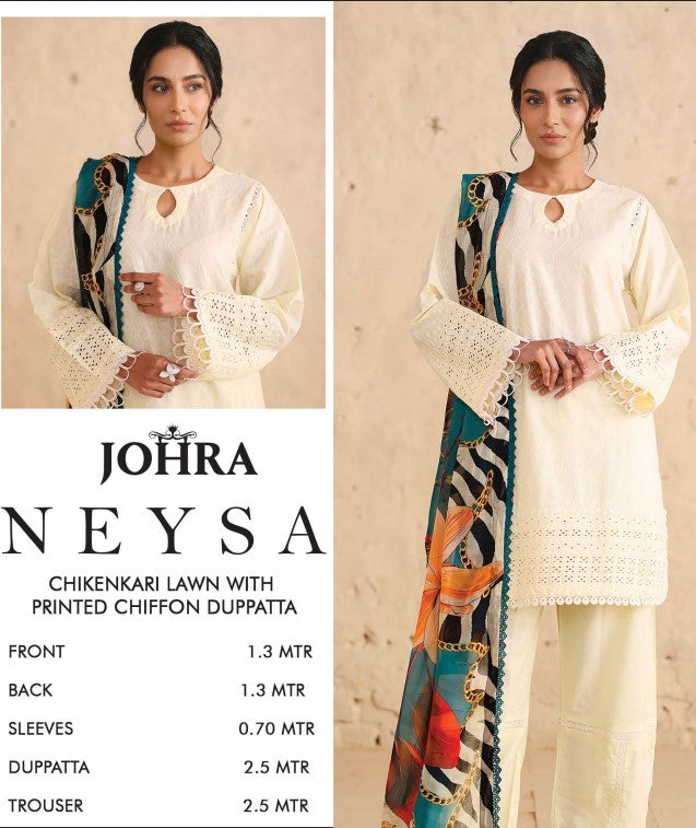 Johra Neysa Chikankari Lawn-JS-86
