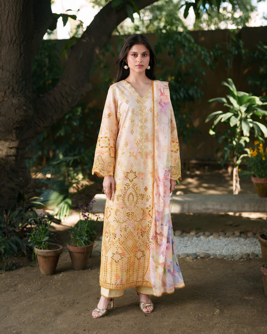 Neeshay Printkari Lawn-SOLAYA