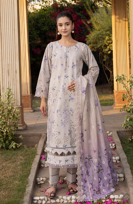 Al Zohaib Appliquekari Emb Lawn-D09