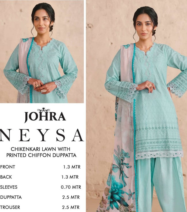 Johra Neysa Chikankari Lawn-JS-90