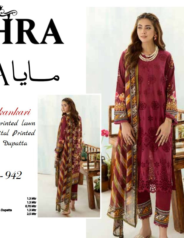 Johra Maya Chikankari Lawn-JH -942