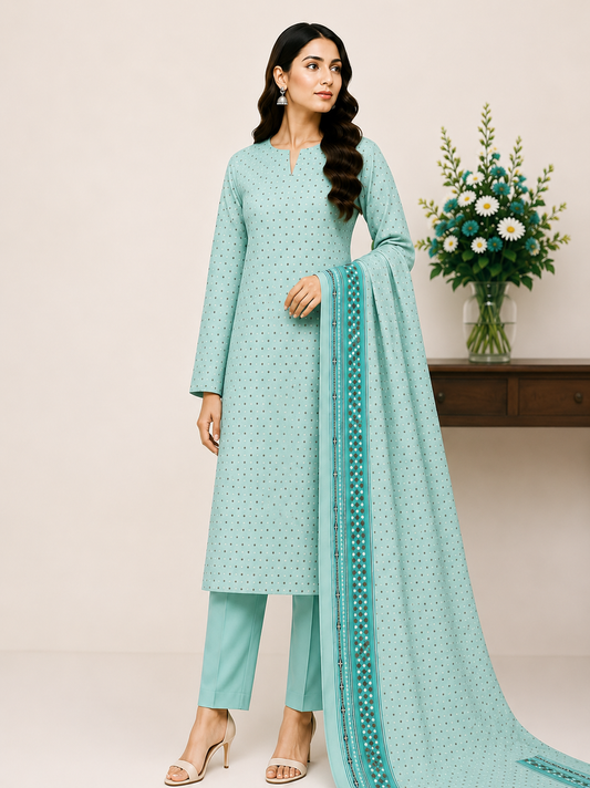 Wash N Wear Printed Suit-D10