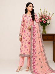 Wash N Wear Printed Suit-D09