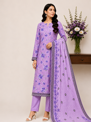 Wash N Wear Printed Suit-D07