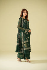 Zouj Satrang Luxury Chiffon-Royale Jade