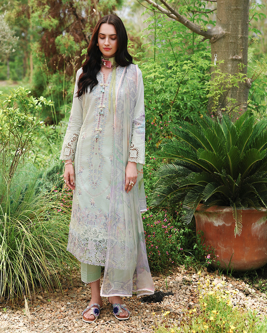 Mushq Hemline Secret Garden Lawn-D03