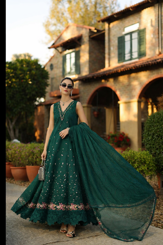 Noor Schiffli Laserkari Lawn-D6 - B