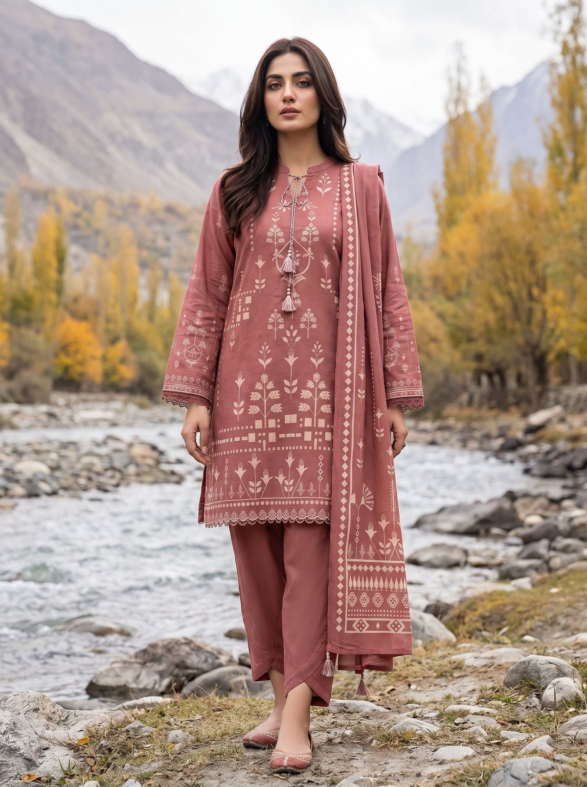 Lakhany Printed Pashmina- LG-RL-0519-A